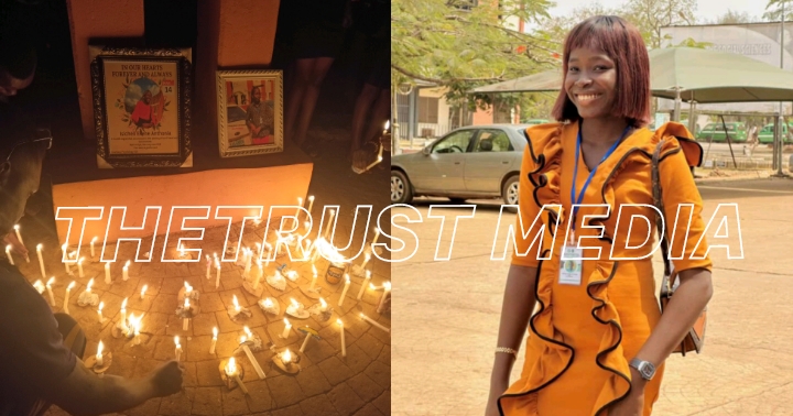 UNN students held a candle procession for the passed-away assistant class rep.